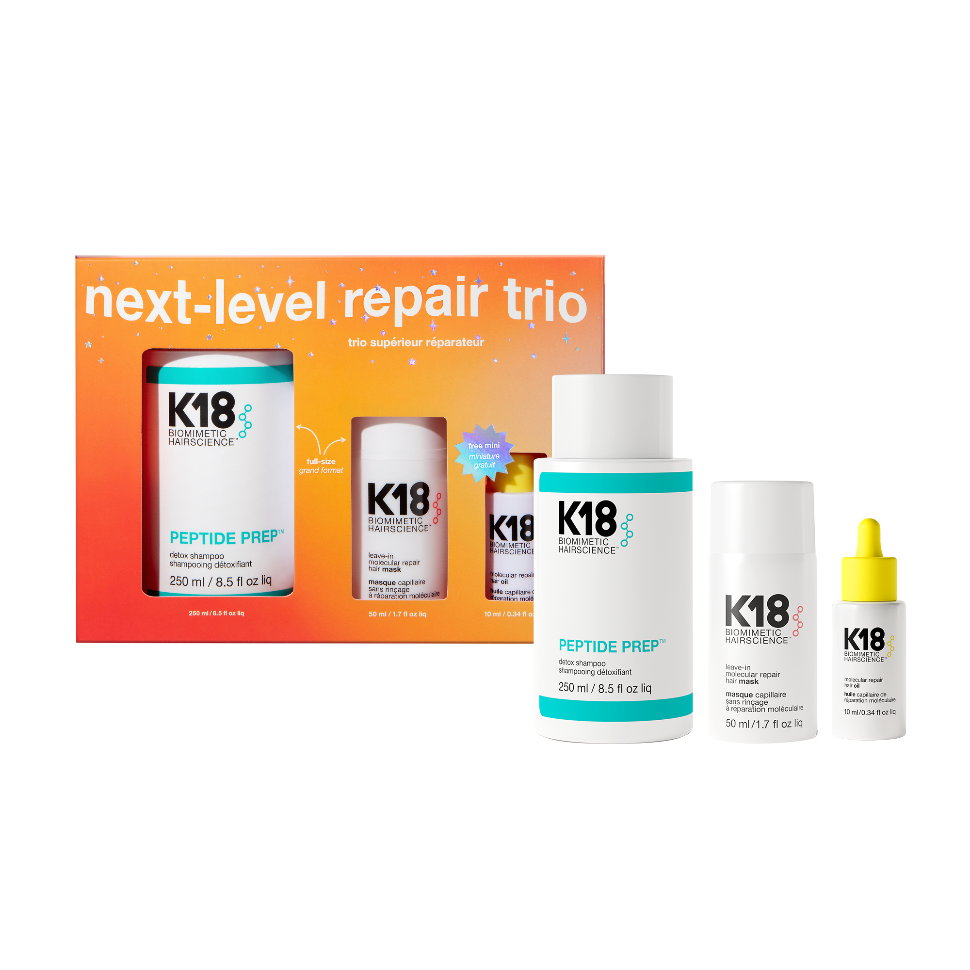 K18 next-level repair trio (free 10ml oil)